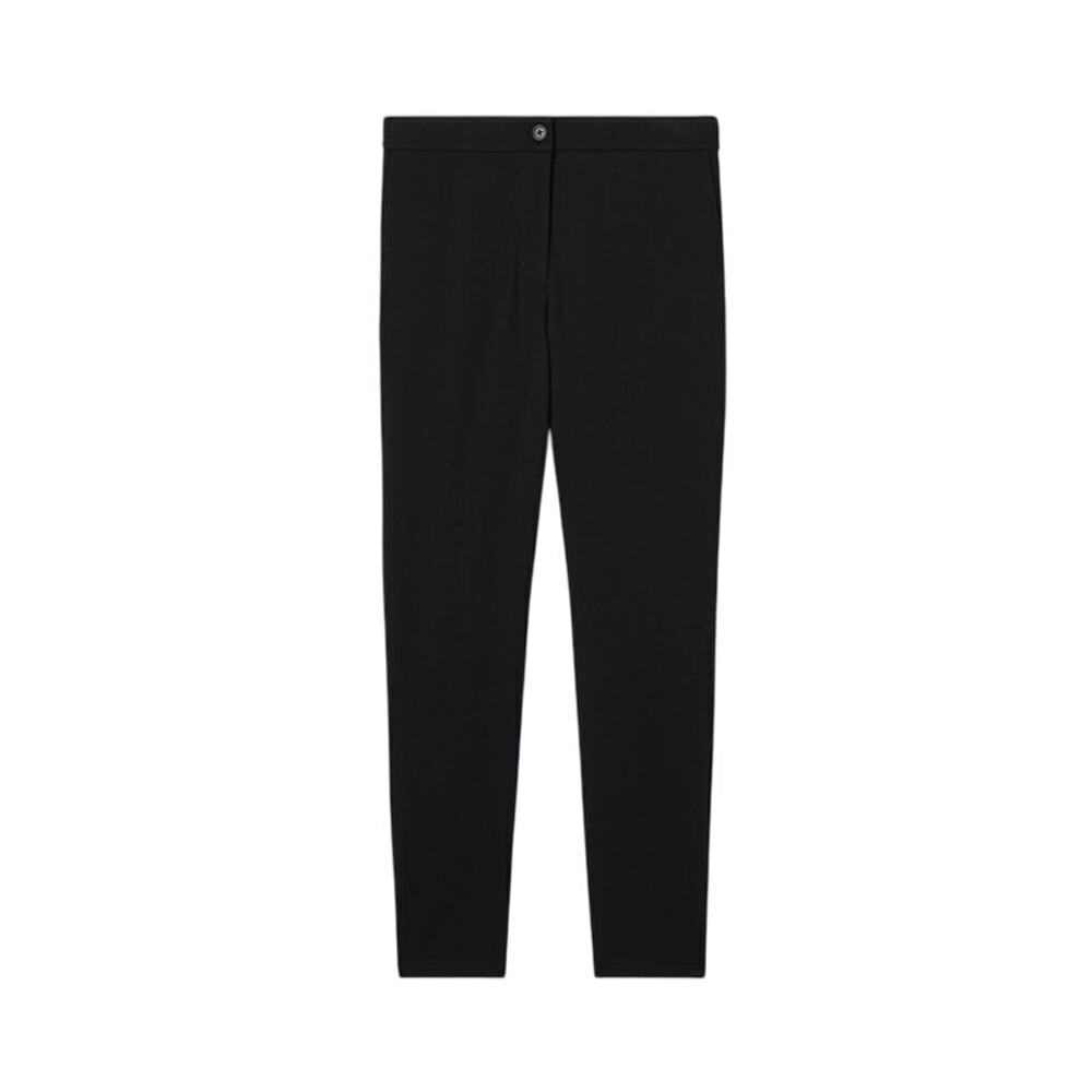 Eileen Fisher Black Cotton Blend Ponte High-Waisted Slim Pant Size XL NWT